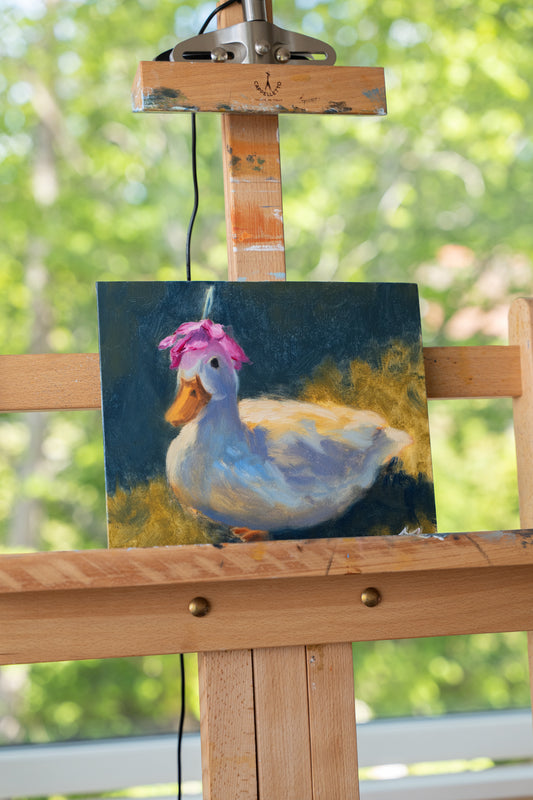 Flower hat duck