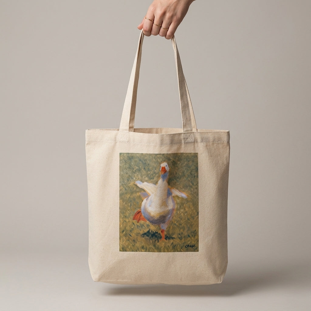 Goose chase tote bag