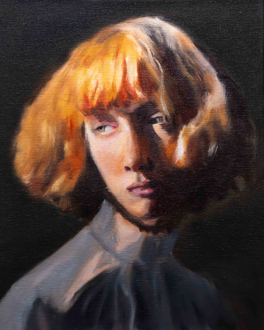 Short haired girl print